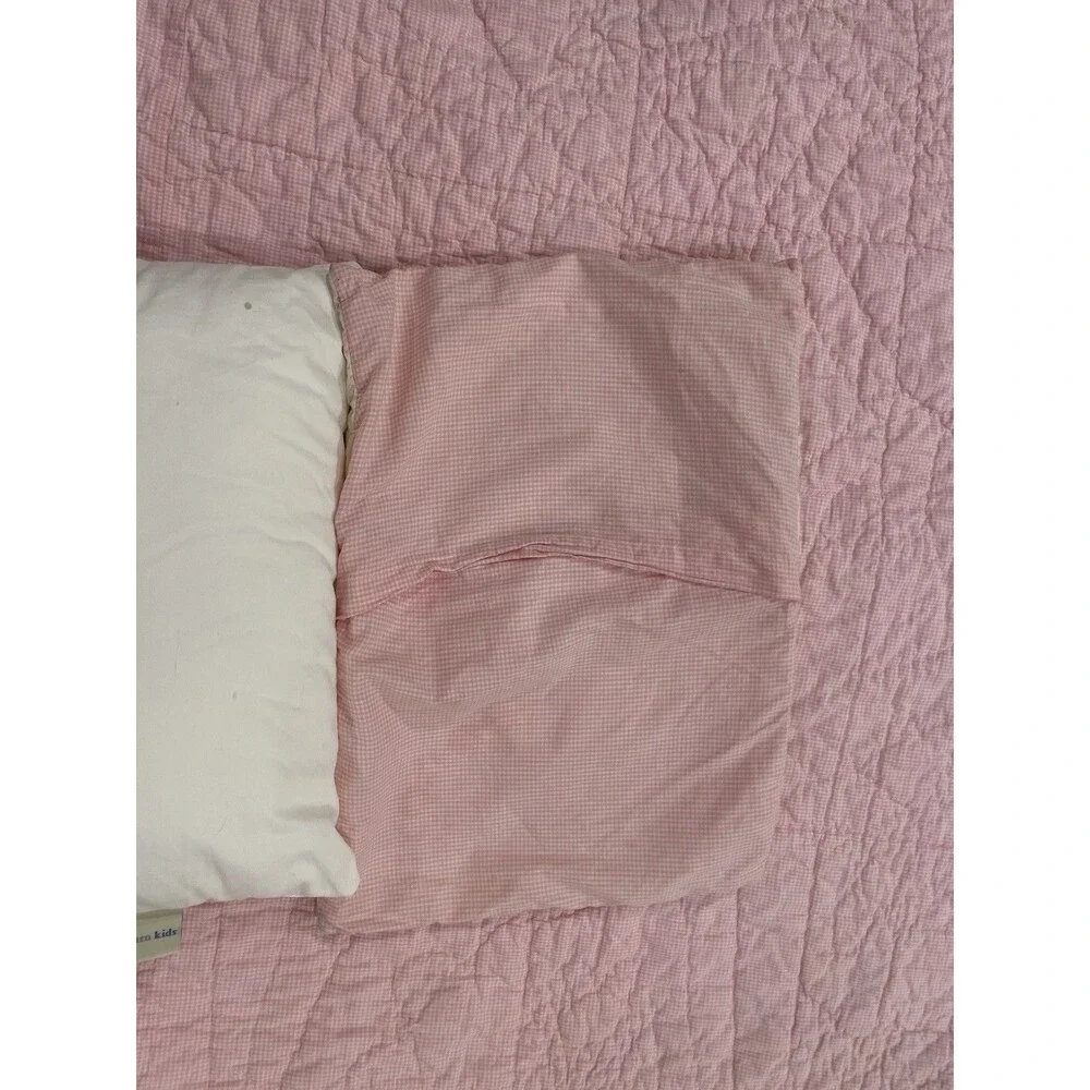 Pottery Barn Kids Twin Pink Patchwork Floral Quilt Reversible 68x86